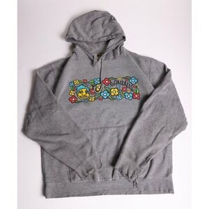 Vintage Y2K Mark Gonzales Krooked Graphic HoodieGray Distressed Skate Sweatshirt